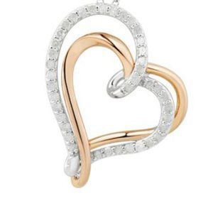 Gold over Silver 0.5 CT TW diamond pendant